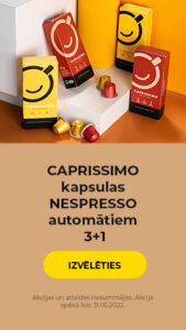 "CAPRISSIMO kapsulas NESPRESSO automātiem 3+1"