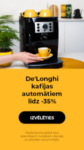 De'Longhi kafijas automātiem līdz -35%