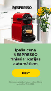 Īpaša cena NESPRESSO "Inissia" kafijas automātiem