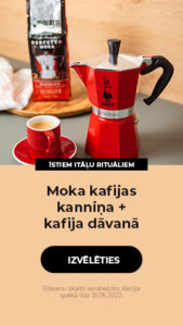 Moka kafijas kanniņa + kafija dāvanā
