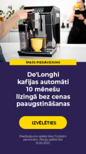 De'Longhi kafijas automāti 10 mēnešu līzingā bez cenas paaugstināšanas