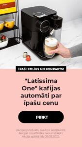 "Latissima One" kafijas automāti par īpašu cenu