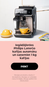 Iegādājieties Philips LatteGo kafijas automātu un saņemiet 1 kg kafijas