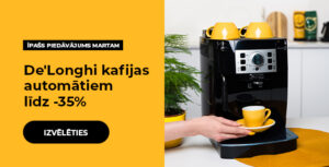 De'Longhi kafijas automātiem līdz -35%