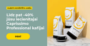 Līdz pat -40% jūsu iecienītajai Caprissimo Professional kafijai