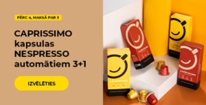 "CAPRISSIMO kapsulas NESPRESSO automātiem 3+1"