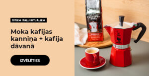 Moka kafijas kanniņa + kafija dāvanā