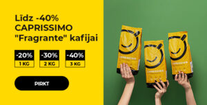 Līdz -40% CAPRISSIMO "Fragrante" kafijai