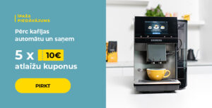 5x10 € atlaižu kuponus