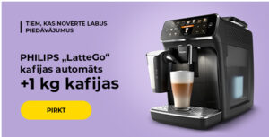 PHILIPS "LatteGo" kafijas automāts + 1 kg kafijas