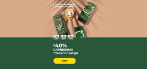Līdz -40% CAPRISSIMO "Italiano" kafijai
