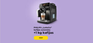 PHILIPS "LatteGo" kafijas automāts + 1 kg kafijas