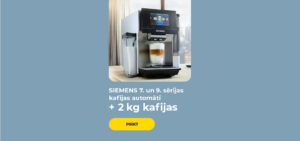 SIEMENS 7. un 9. sērijas kafijas automāti + 2 kg kafijas