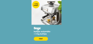 SAGE kafijas automāts + 3 kg kafijas