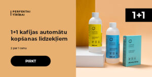 1 + 1 kafijas automātu kopšanas līdzekļiem