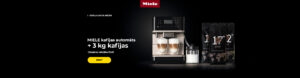 MIELE kafijas automāts + 3 kg kafijas
