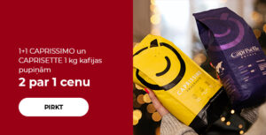 1+1 CAPRISSIMO un CAPRISETTE 1 kg kafijas pupiņām