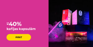 Līdz -40% kafijas kapsulām