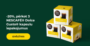 -20%, pērkot 3 NESCAFÉ® Dolce Gusto® kapsulu iepakojumus