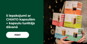 5 CHIATO kapsulu iepakojumi + kapsulu turētājs dāvanā
