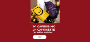 1+1 CAPRISSIMO un CAPRISETTE 1 kg kafijas pupiņām