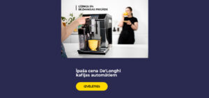 Ypatinga kaina De'Longhi kavos aparatams