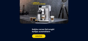 Svētku cenas De'Longhi kafijas automātiem