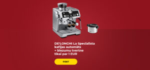 DE'LONGHI La Specialista kafijas automāts + biezumu tvertne tikai par 1 EUR