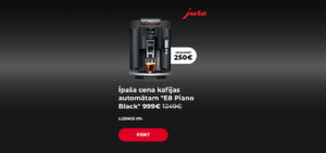 Īpaša cena kafijas automātam JURA "E8 Piano Black"