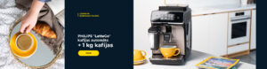 PHILIPS "LatteGo" kafijas automāts + 1 kg kafijas