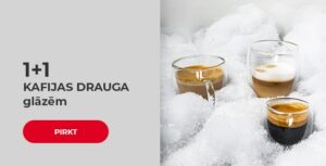 1+1 KAFIJAS DRAUGA glāzēm
