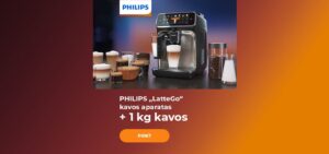 PHILIPS "LatteGo" kafijas automāts + 1 kg kafijas