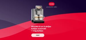 NIVONA 8. un 9. sērijas kafijas automāti + 2 kg kafijas