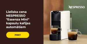 Lieliska cena NESPRESSO "Essenza Mini" kapsulu kafijas automātiem