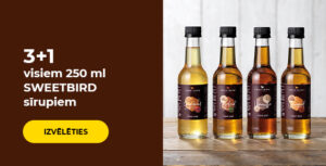 3+1 visiem 250 ml SWEETBIRD sīrupiem