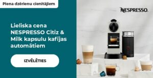 Lieliska cena NESPRESSO Citiz & Milk kapsulu kafijas automātiem