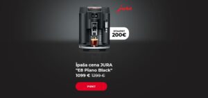 TOP cena kafijas automātam JURA "E8 Piano Black"