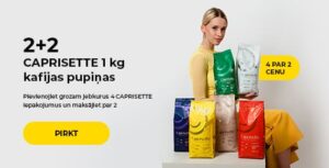 2+2 CAPRISETTE 1 kg kafijas pupiņas