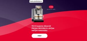 "70 € kupons dāvanā! Pērkot NIVONA 9. sērijas kafijas automātu"