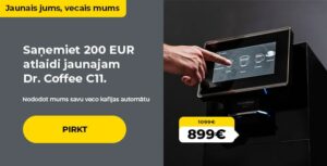 Saņemiet 200 EUR atlaidi jaunajam Dr. Coffee C11.