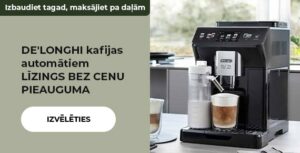 "DE'LONGHI kafijas automātiem LĪZINGS BEZ CENU PIEAUGUMA"