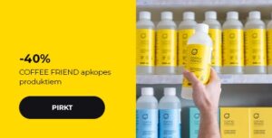 -40% COFFEE FRIEND apkopes produktiem