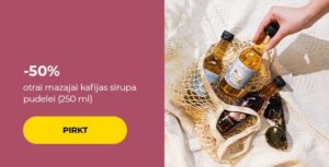 Līdz -40% kafijai un pagatavošanas rīkiem