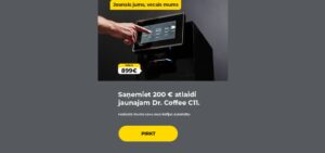 Saņemiet 200 EUR atlaidi jaunajam Dr. Coffee C11.