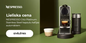 Lieliska cena NESPRESSO Citiz Platinum Stainless Steel kapsulu kafijas automātiem