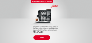 Atnesiet mums savu veco pupiņu kafijas automātu un iegādājieties jaunu JURA kafijas automātu ar 15% ATLAIDI!