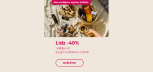 Līdz -40% kafijai un pagatavošanas rīkiem