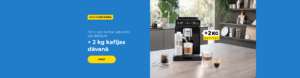De'Longhi kafijas automāts virs 500 EUR + 2 kg kafijas dāvanā