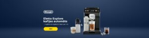 DE'LONGHI Eletta Explore kafijas automāts + 6 glāžu komplekts tikai par 1 ct