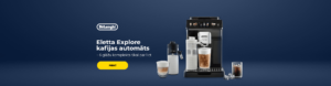 DE'LONGHI Eletta Explore kafijas automāts + 6 glāžu komplekts tikai par 1 ct